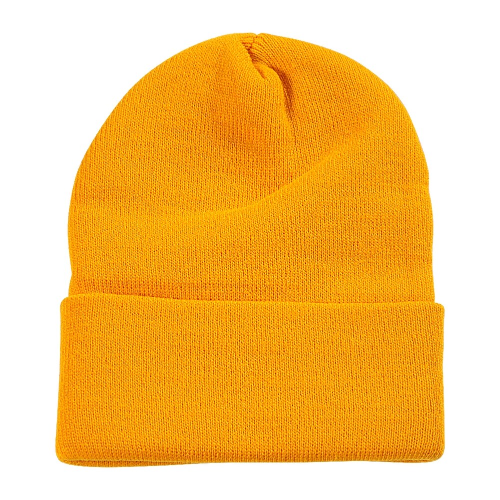 yellow beanie hat