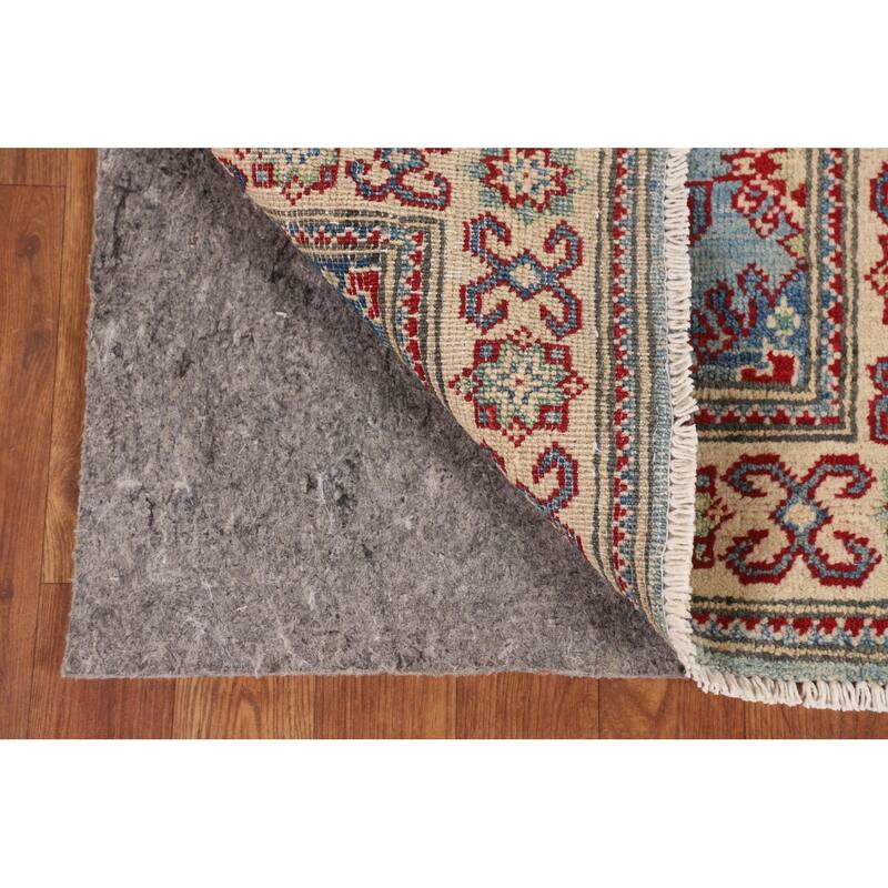 Light Blue Kazak Oriental Runner Rug Hallway Hand-Knotted Wool Carpet - 2'1" x 5'9"