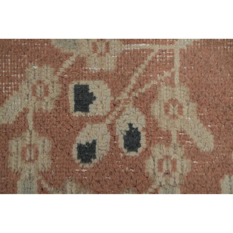 Hand Knotted Oriental 100% Wool Carpet Traditional Floral Oranges & Rust Kerman Area Rug - 9' 6'' X 6' 6''
