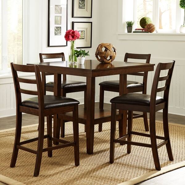 slide 3 of 3, Copper Grove Hampton Russet 5 Piece Gathering Table Set Russet