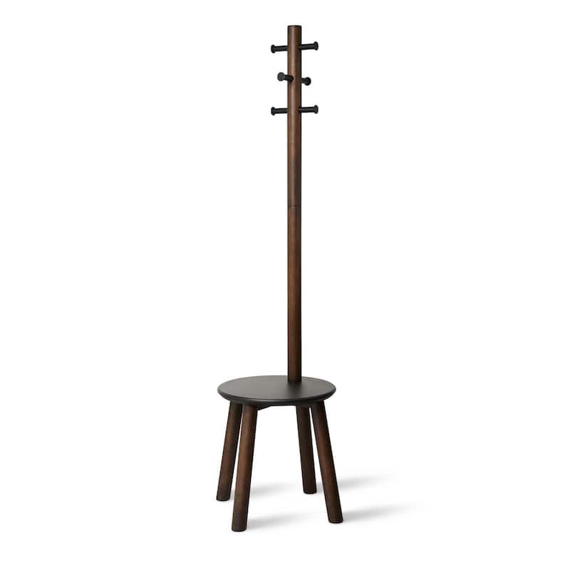 Umbra 1014257 Pillar 20 x 65" MDF and Steel Coat Rack with Storage