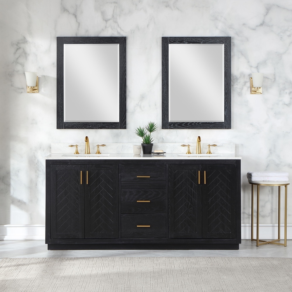 42 black bathroom vanity discount