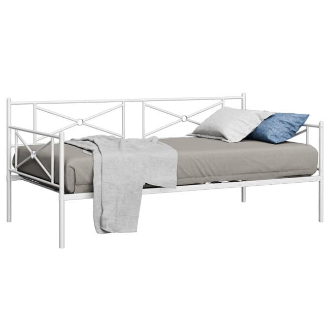 Metal Daybed Twin Bed Frame Stable Steel Slats Sofa Bed