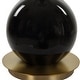 preview thumbnail 7 of 5, Uttermost Brielle Polished Black Table Lamp - 35"H, Shade 11"H x 16"Dia.