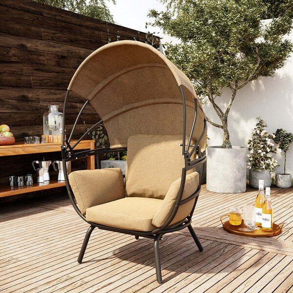 【海外輸入】 Indoor Outdoor Pellebant Cushioned Aluminum Chair, Basket スツール