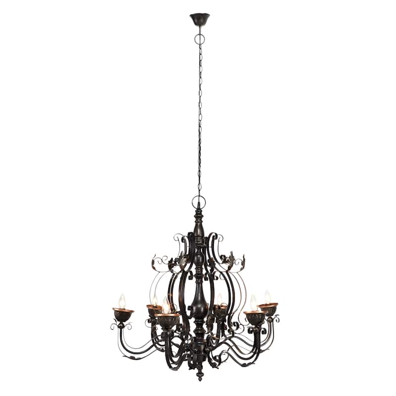 Metal Chandelier - Black - Roche River Decor