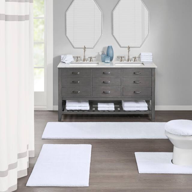 Madison Park Signature Marshmallow Bath Rug - 20 x 30 - White