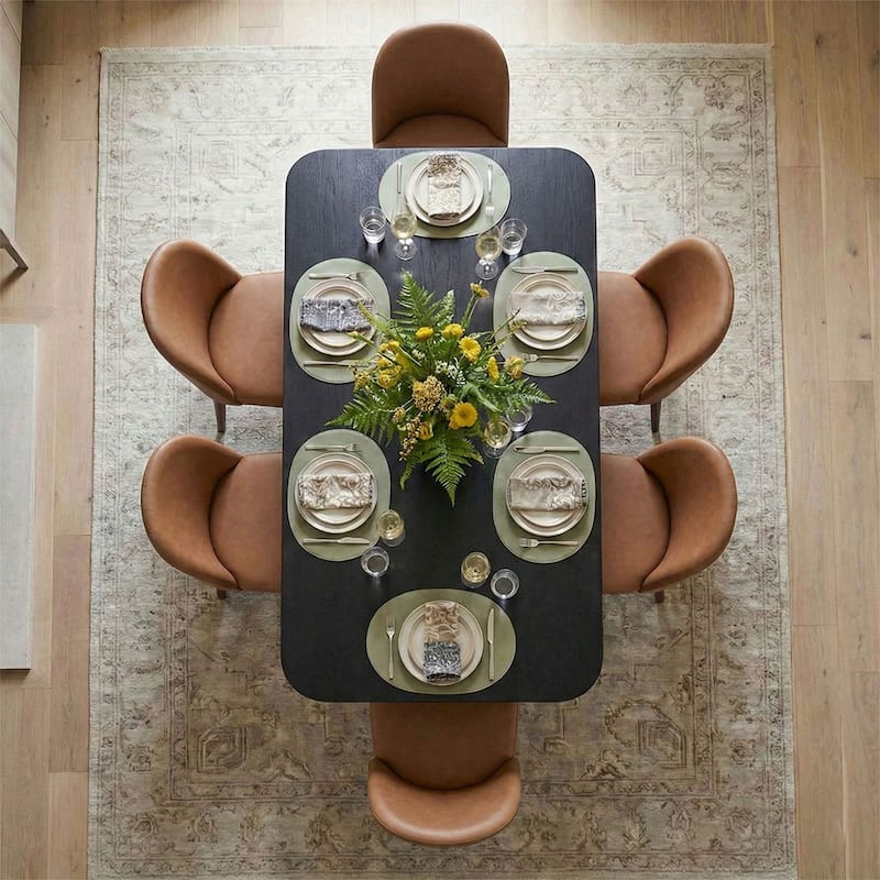 Modern Parsons Dining Chairs with Solid Wood Legs