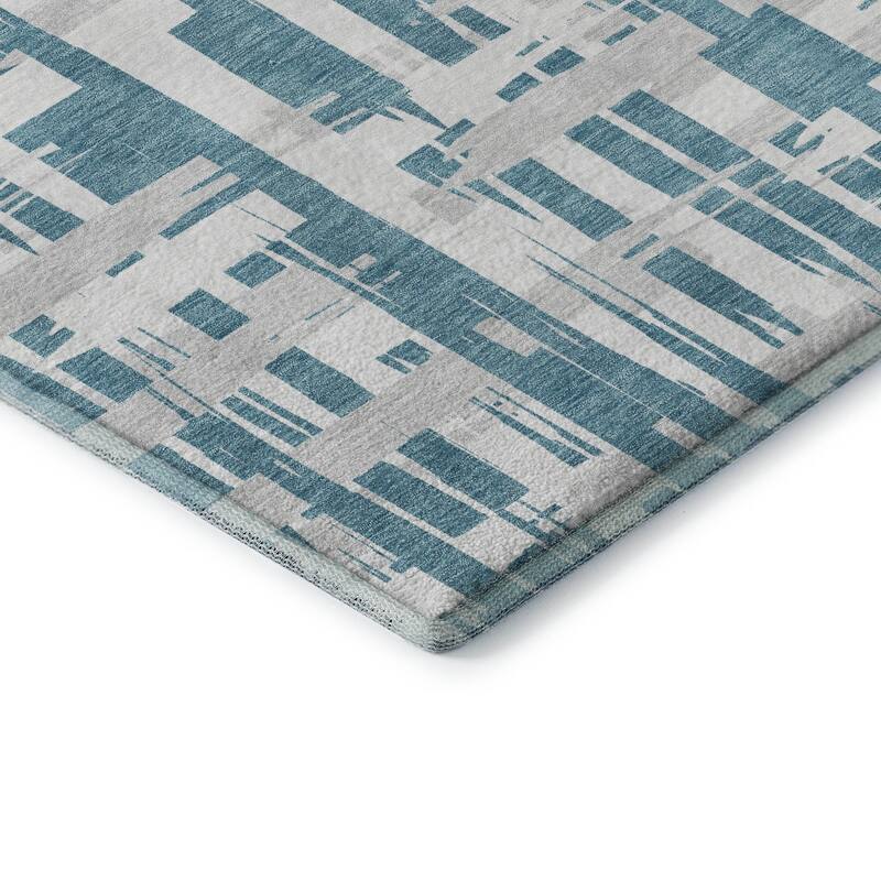 Premium Washable Super Soft Contemporary Plaid Mayfield Rug