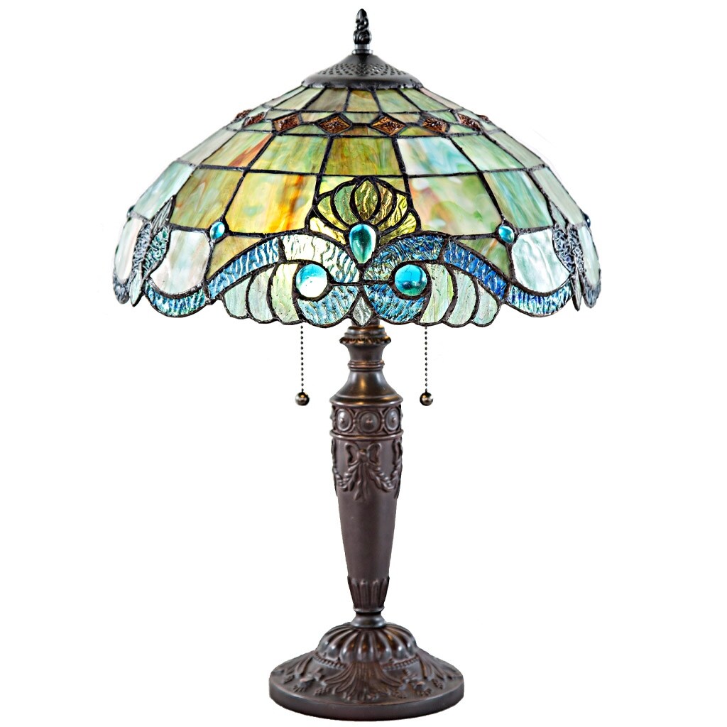 Gracewood Hollow Asdreni 20-inch Stained Glass Tiffany Lamp - 14