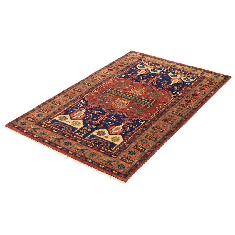 ECARPETGALLERY Hand-knotted Jules Serapi Dark Red Wool Rug - 4'10 x 7'7
