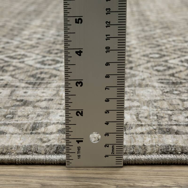 Style Haven Cadiz Faded Diamond Panel Grey/Beige Area Rug