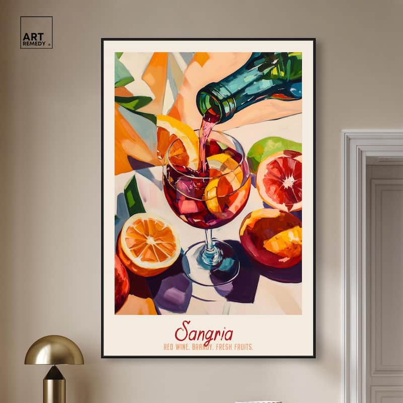 Sangria Recipe Poster Canvas by Art Remedy