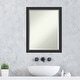 preview thumbnail 10 of 23, Beveled Wood Bathroom Wall Mirror - Corvino Black Frame