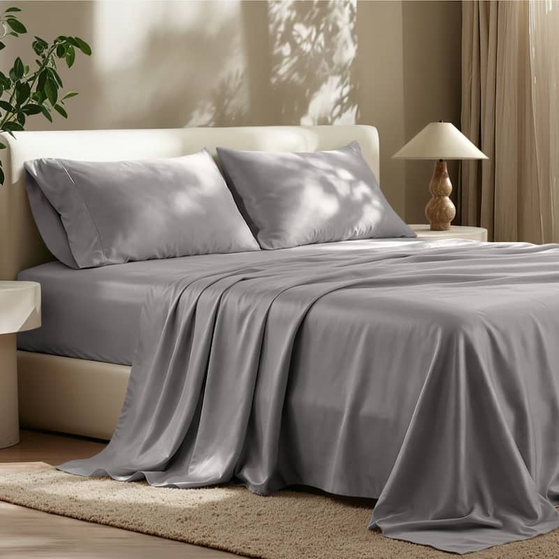 Bare Home TENCEL™ Lyocell Sheet Set - Queen - Light Grey