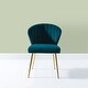 preview thumbnail 61 of 105, Luna Modern Glam Upholstered Tufted Back Side Accent Dining Chair with Small Base by HULALA HOME TEAL