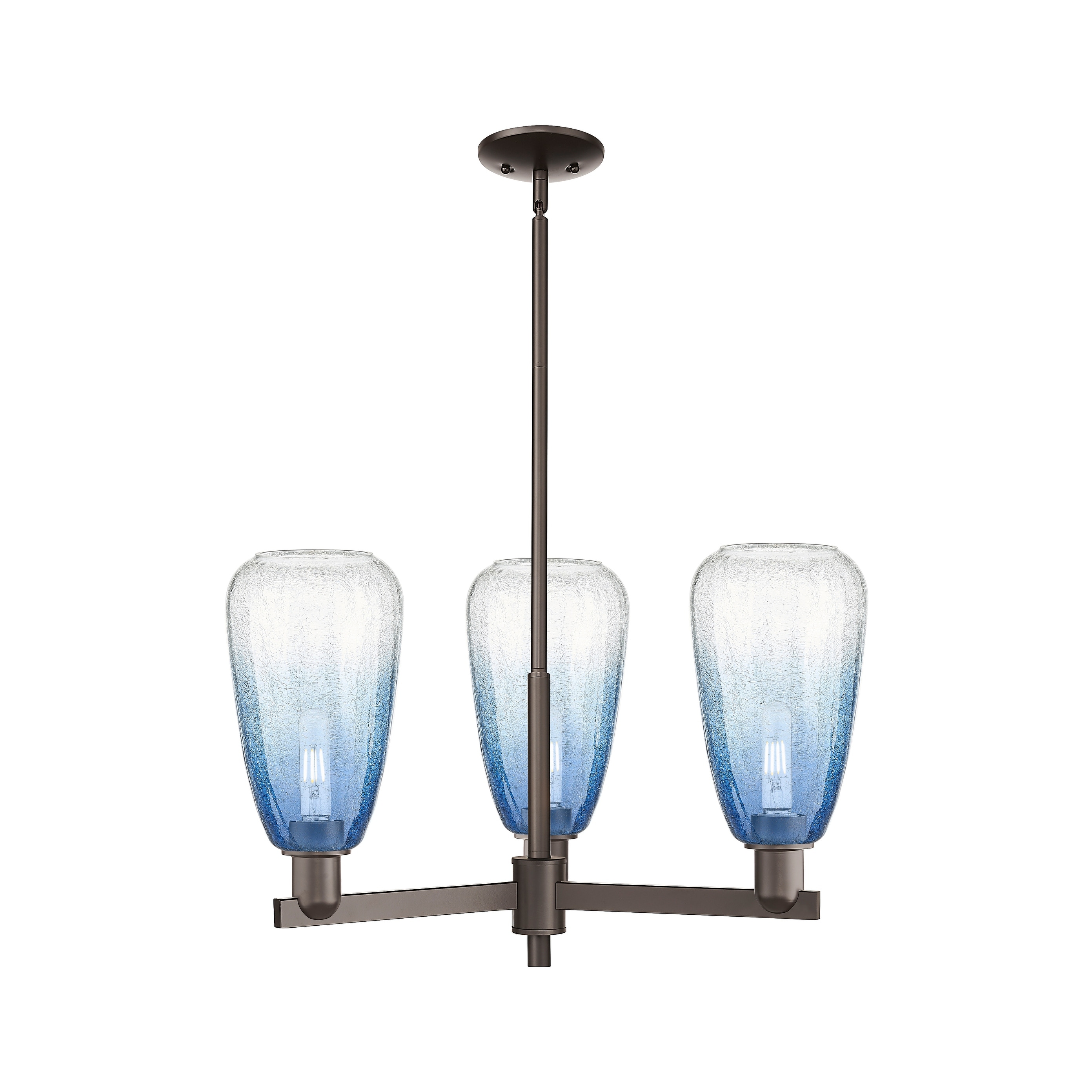 Innovations Lighting Downtown Urban - Brookhaven Almond - 3 Light 18" Stem Hung Chandelier