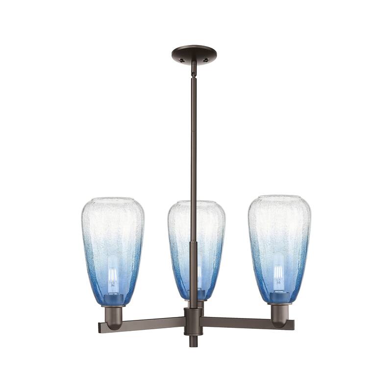 Innovations Lighting Downtown Urban - Brookhaven Almond - 3 Light 18" Stem Hung Chandelier