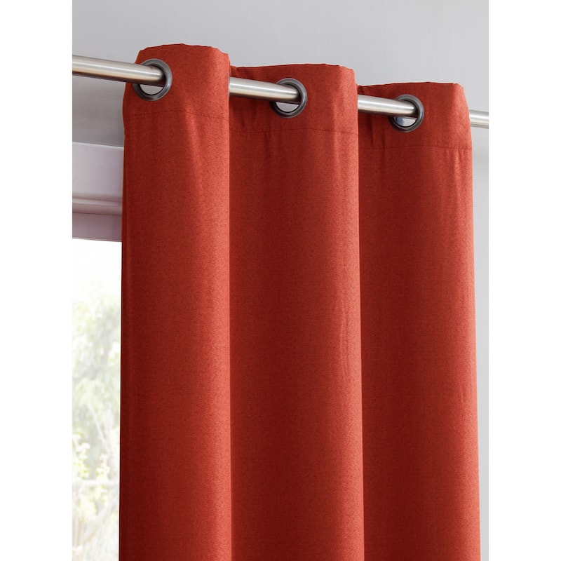 Bella Luna Henley Room Darkening 84-inch Grommet Curtain Panel Pair - 76 x 84
