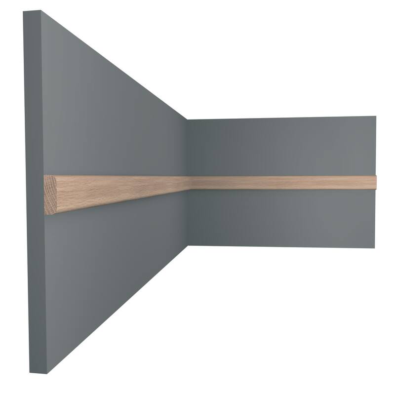 WM142: 1/4-in D x 3/4-in W x 96-in L Americraft Solid Hardwood Stain Grade Flat Screen Moulding