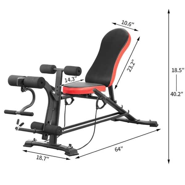 Zenova Adjustable Weight Bench for Full-Body With Two Drawstrings - Bed ...