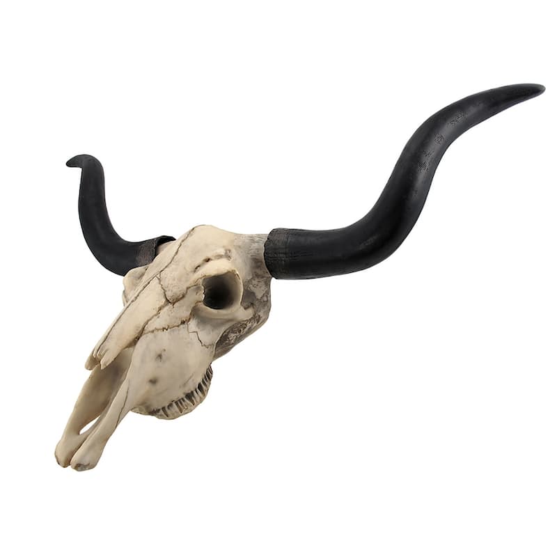 Huge Wall Hanging Longhorn Cow Skull 27In Wide Resin Long Horn Steer