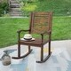 preview thumbnail 20 of 27, Middlebrook Surfside Acacia Wood Outdoor Rocking Chair Dark brown