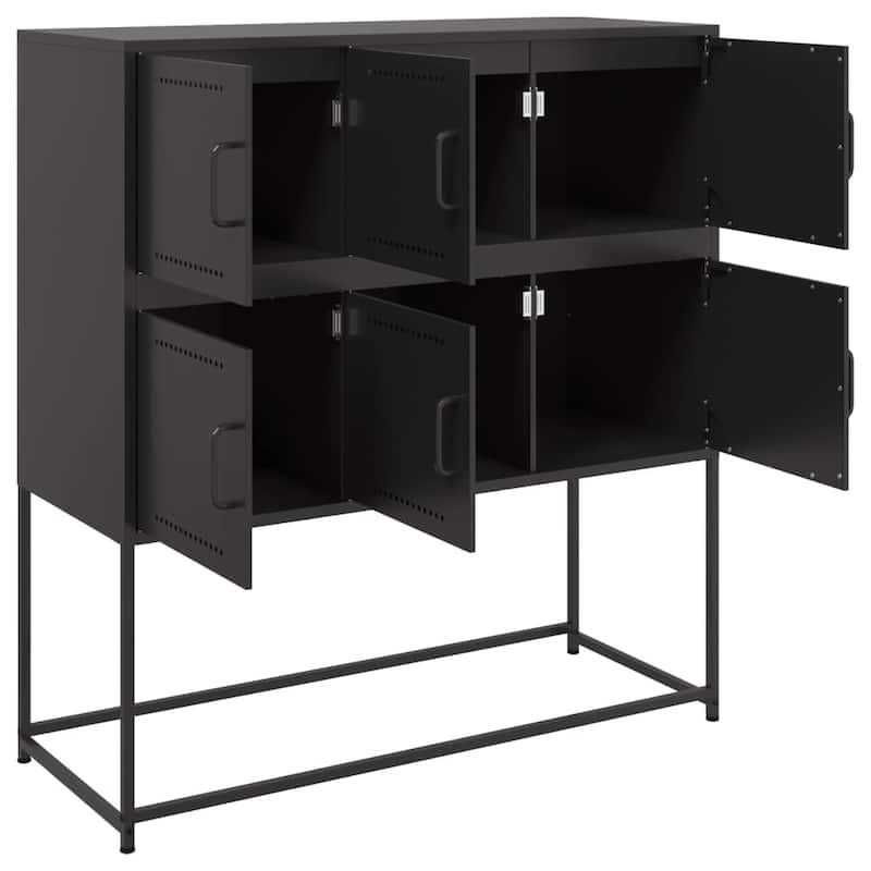 vidaXL Sideboard Storage Cupboard Living Room Furniture Cold-rolled Steel - 15.4 x 39.6 x 42.1