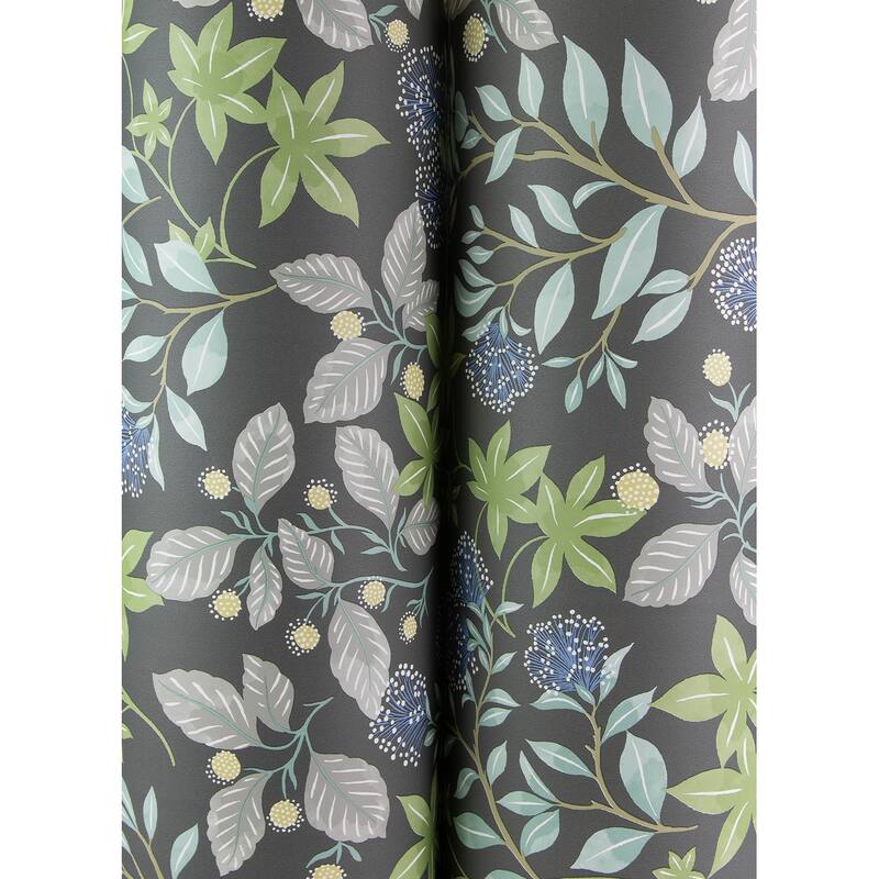 A-Street Prints Mildred Charcoal Botanical Trail Wallpaper