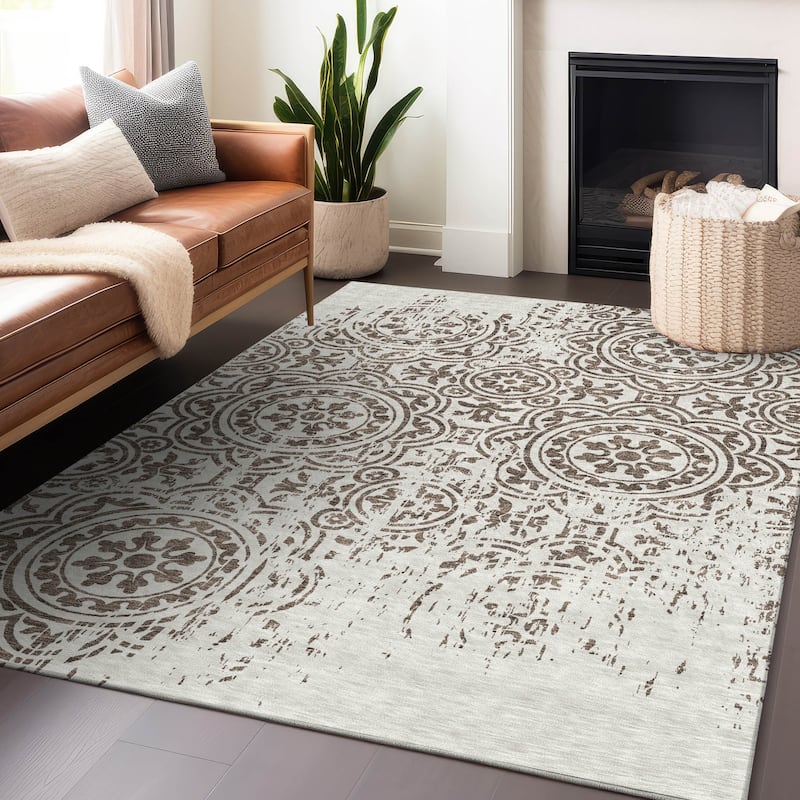 Premium Washable Super Soft Vanishing Medallion Mayfield Rug