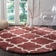 preview thumbnail 76 of 99, SAFAVIEH Montreal Shag Sadia 2-inch Thick Rug 6'7" Round - Rose/Ivory - Round