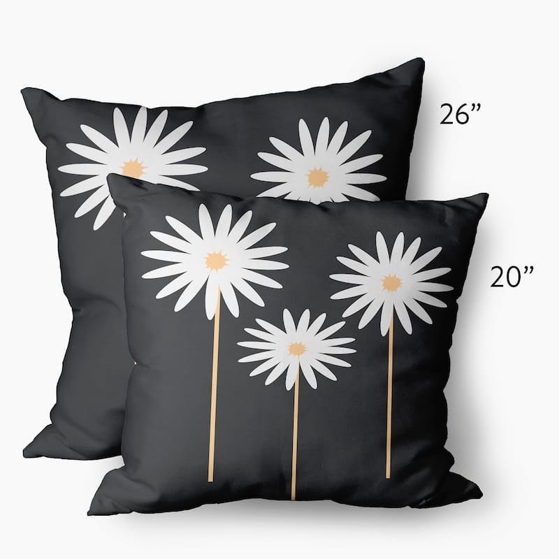Floral Print Decorative Throw Pillow