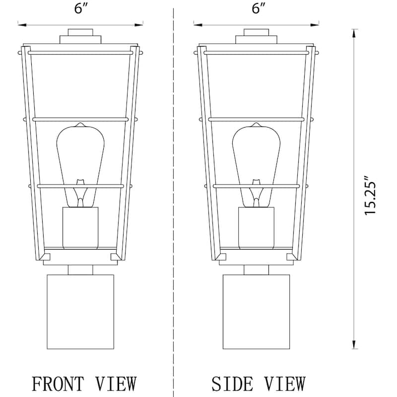 Z-Lite Helix 15" Tall Outdoor Single Head Post Light