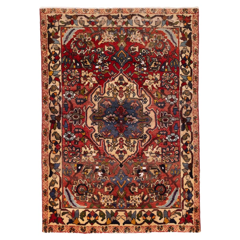 ECARPETGALLERY Hand-knotted Andelz Red Wool Rug - 4'9 x 6'9