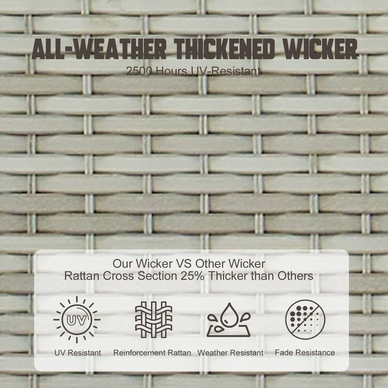 Elegant Wicker Outdoor Coffee Table with Storage