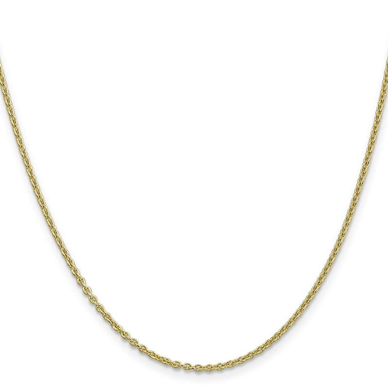 Curata 10k Yellow Gold 10-inch 2.0mm Polished Cable Chain Anklet Ankle Bracelet for Women