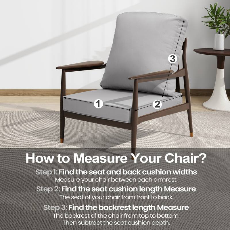 22 x 21 in Outdoor Patio Deep Seat Cushions Set Water Resistant