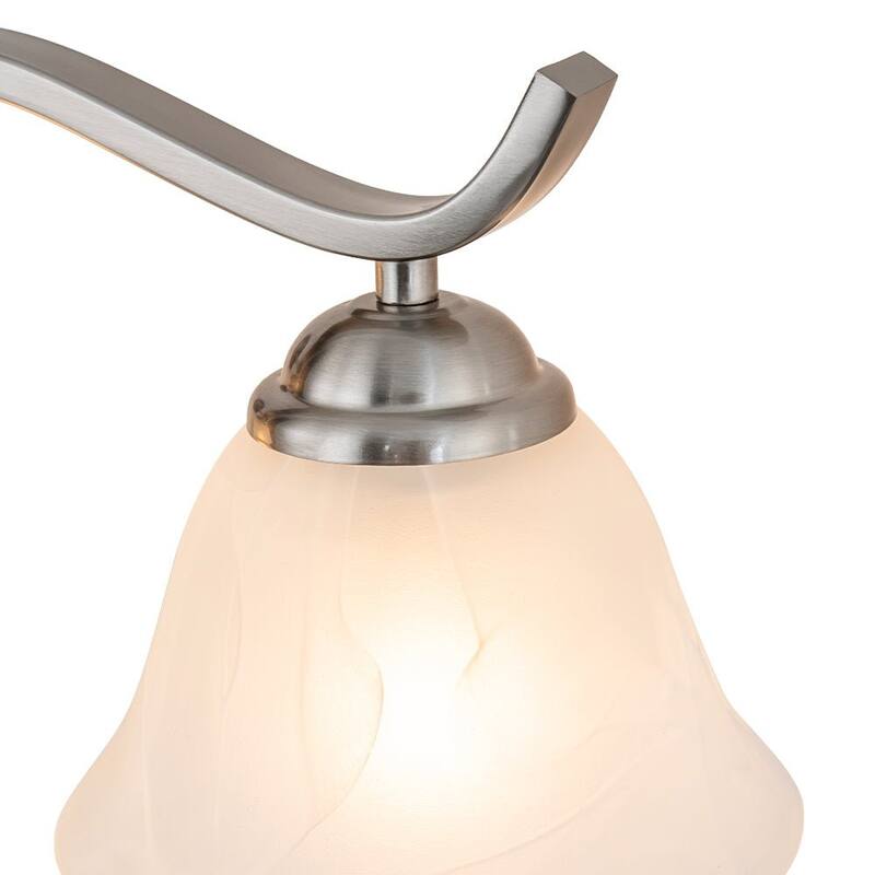 3-Light Alabaster Glass Bell Bathroom Vanity Wall Lamp - 31.5in
