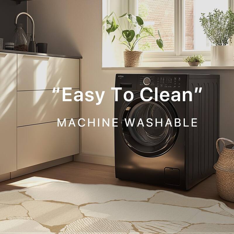 Mcow Modern Abstract Machine Washable Low Pile Area Rugs - 5'X7'