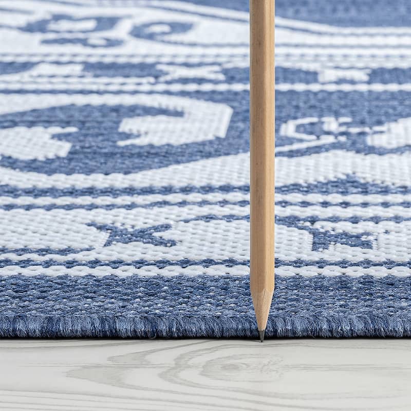 Exo Coastal Oriental Indoor/Outdoor Area Rug