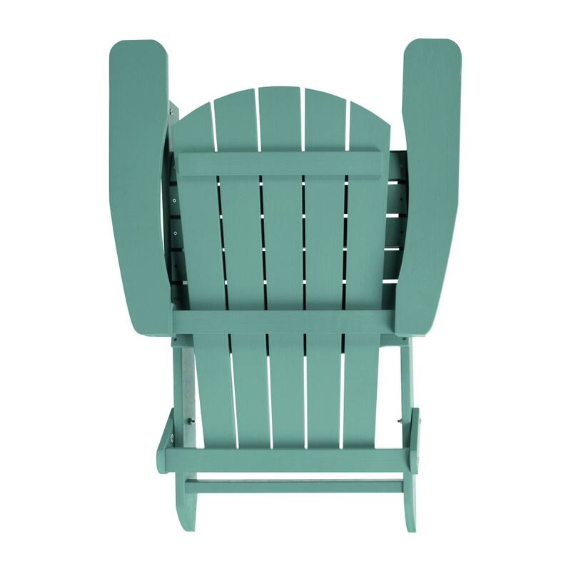All-Weather Poly Resin Folding Adirondack Chair - Patio Chair