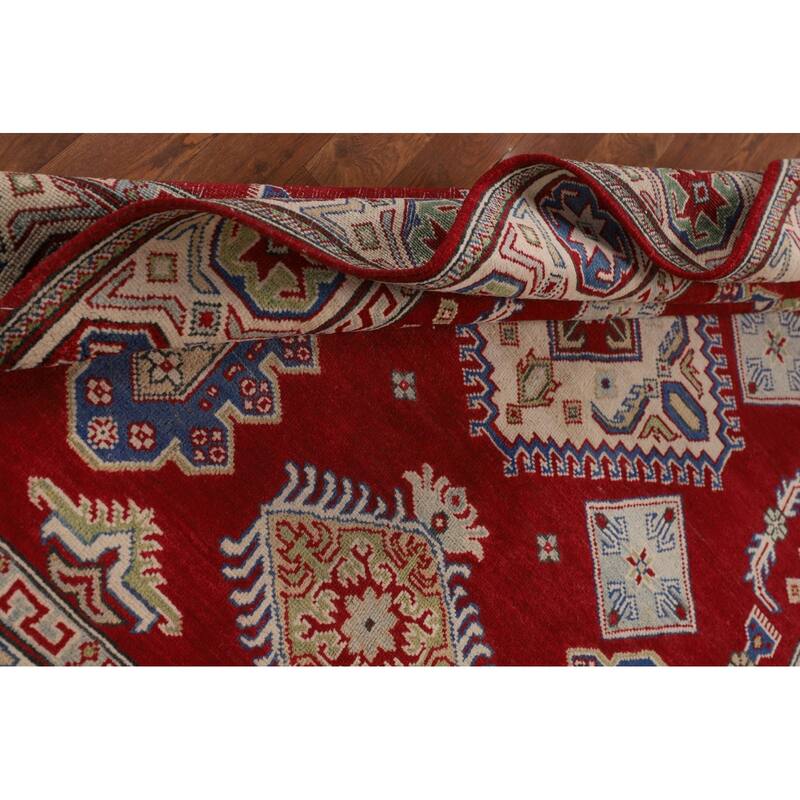 Oriental Red Kazak Rug Handmade Wool Carpet - 5'2" x 6'9"