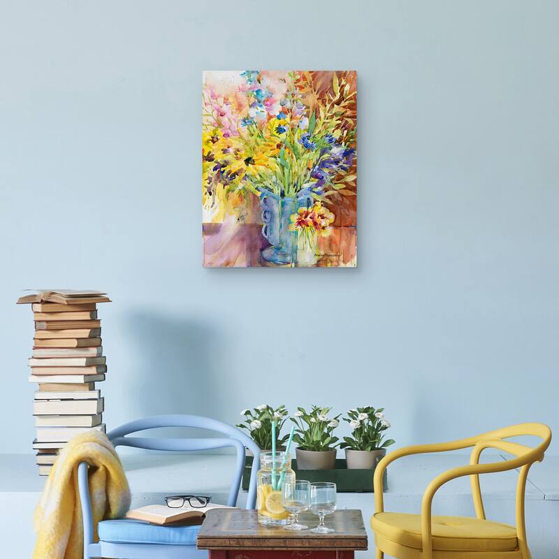 Blue Vase by Annelein Beukenkamp Canvas Art Print