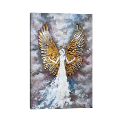 iCanvas "Gold Silver Angel Wings" by Nastasiart Canvas Print