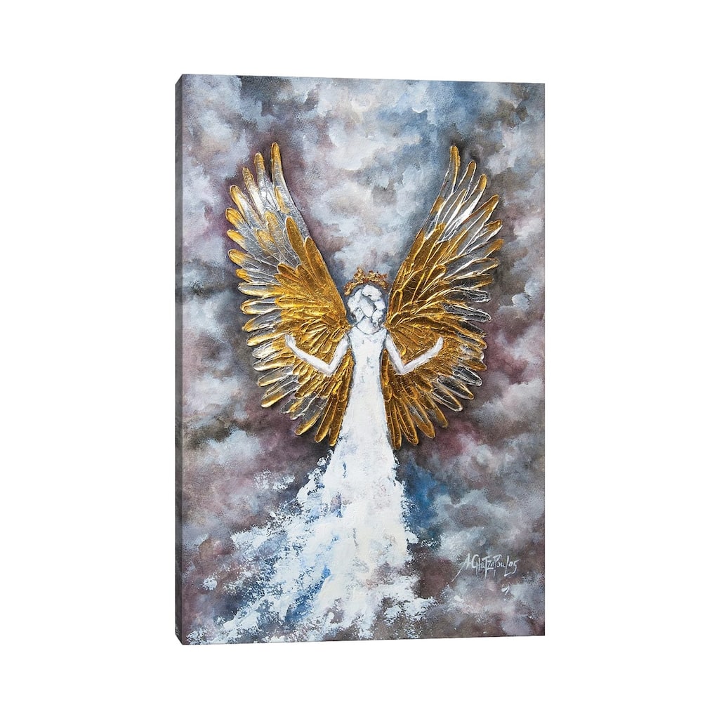 iCanvas "Gold Silver Angel Wings" by Nastasiart Canvas Print