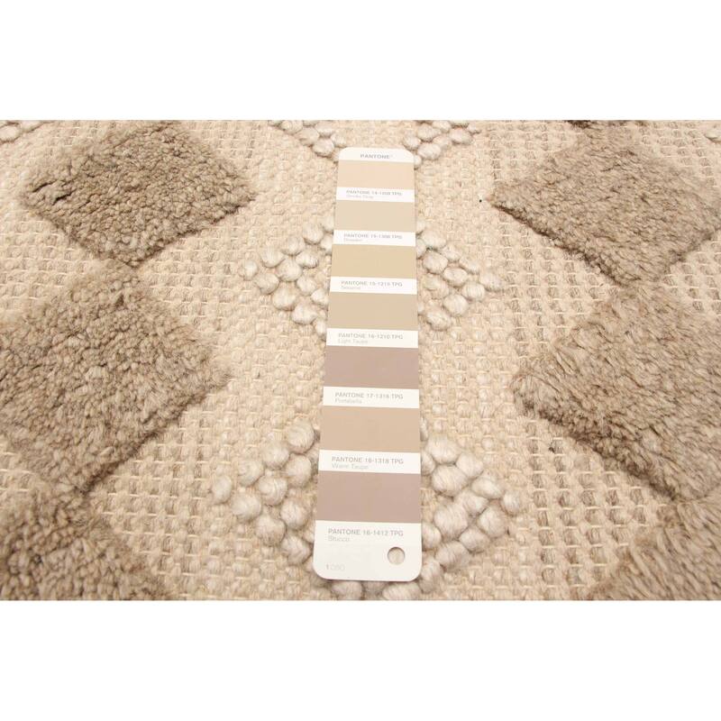 ECARPETGALLERY Braid weave Sienna Tan Wool Rug - 5'0 x 7'8