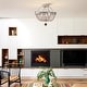 preview thumbnail 2 of 9, Onos 17 Inch Natural Vintage Bead Semi Flush Mount 3-Light