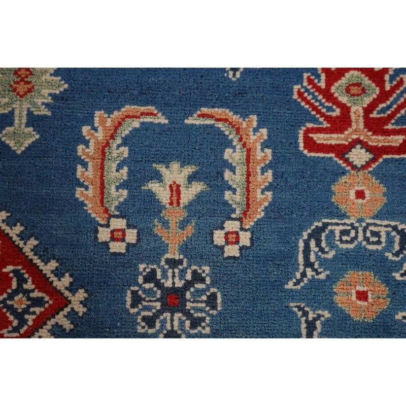 Blue Kazak Oriental Large Area Rug Handmade Wool Carpet - 9'8" x 15'7"