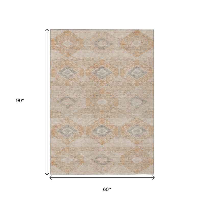 HomeRoots Aztec Transitional Rectangle Outdoor Rug