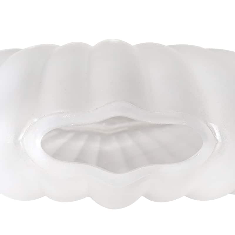 American Art Decor Sea Scallops Misted Glass Vase Set - 11.4" x 8.6" - 11.4" x 8.6"